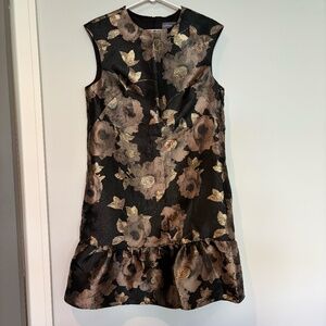 Black multi colored floral dress